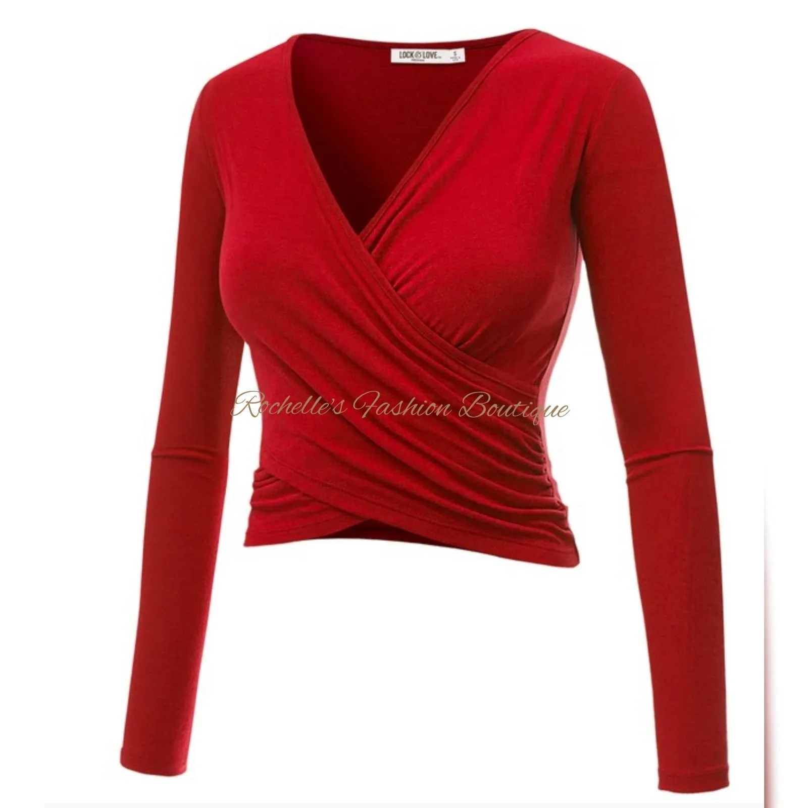 Lite Grey V Neck L/S Wrap Shirt