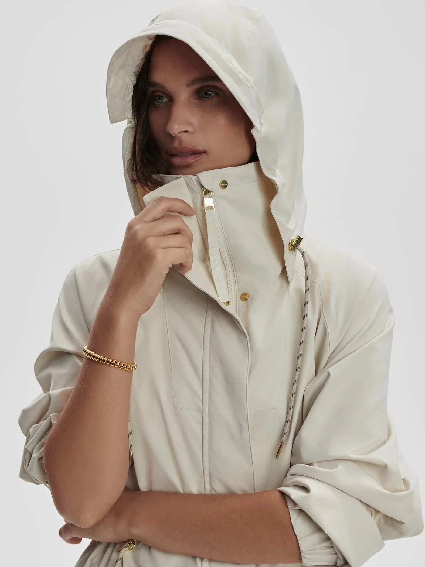 Varley Tybalt Long Rain Parka, Birch